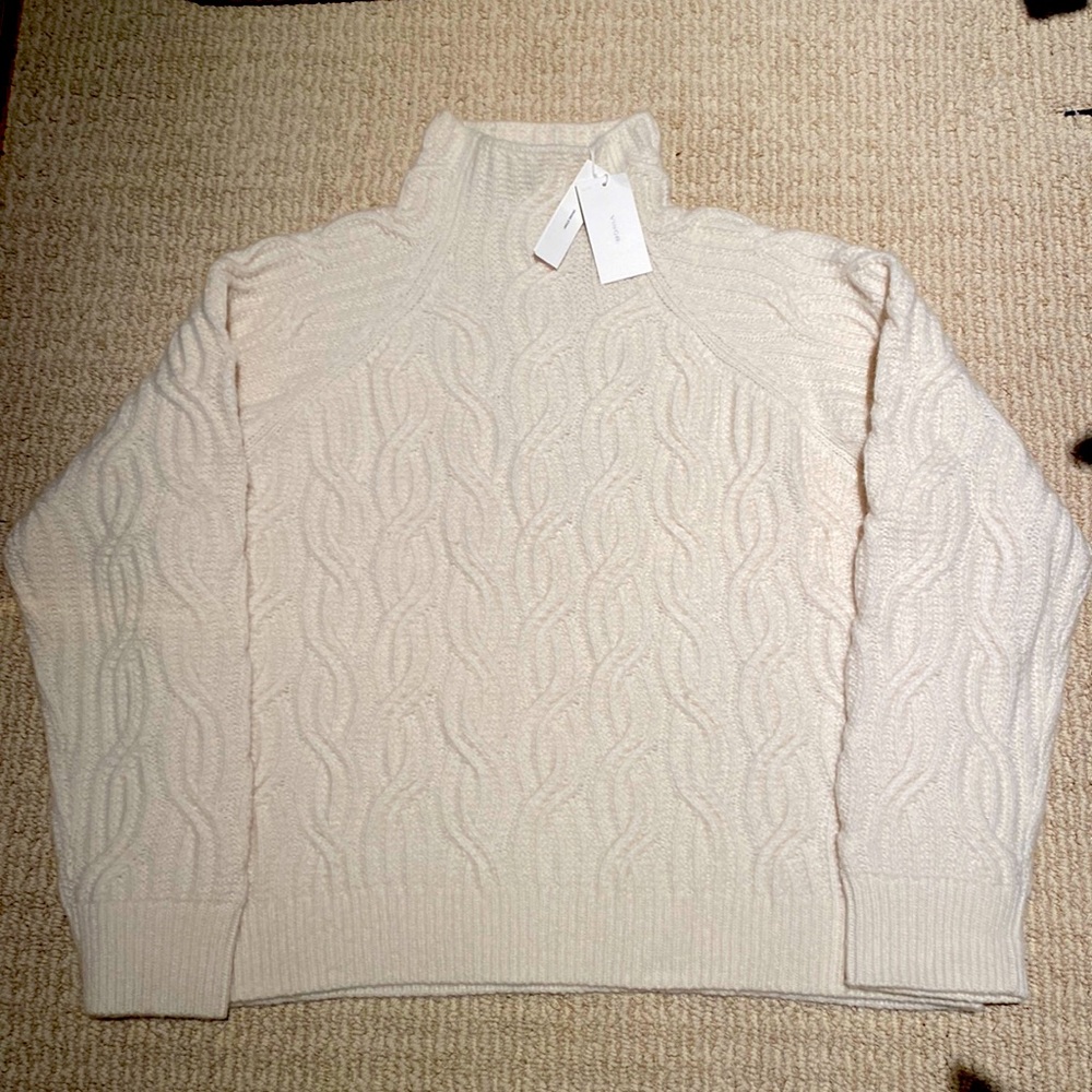 Vince cashmere brand new with tag turtleneck cable cashmere sweater